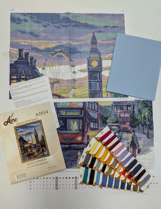Aine site photo - 40 Borduurpakket Rainy London - Aine