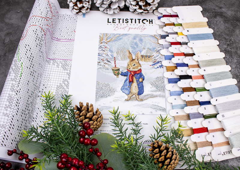 leti-l9918_3 Borduurpakket Christmas Caroling - Leti Stitch