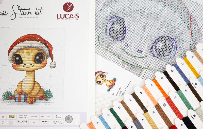 ls-b1419_1 Borduurpakket Christmas Gifts - Luca-S