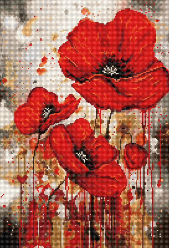 ls-b7044 Borduurpakket The Vibration of Poppies - Luca-S