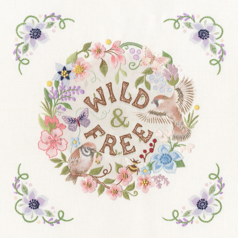 bt-eca05 Vrij borduren pakket Cassandra Riley - Wild And Free - Bothy Threads