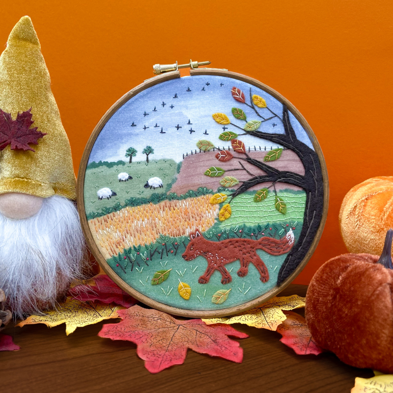 bt-efe09_1 Vilt borduurpakket Bothy Designs - Falling Leaves - Bothy Threads