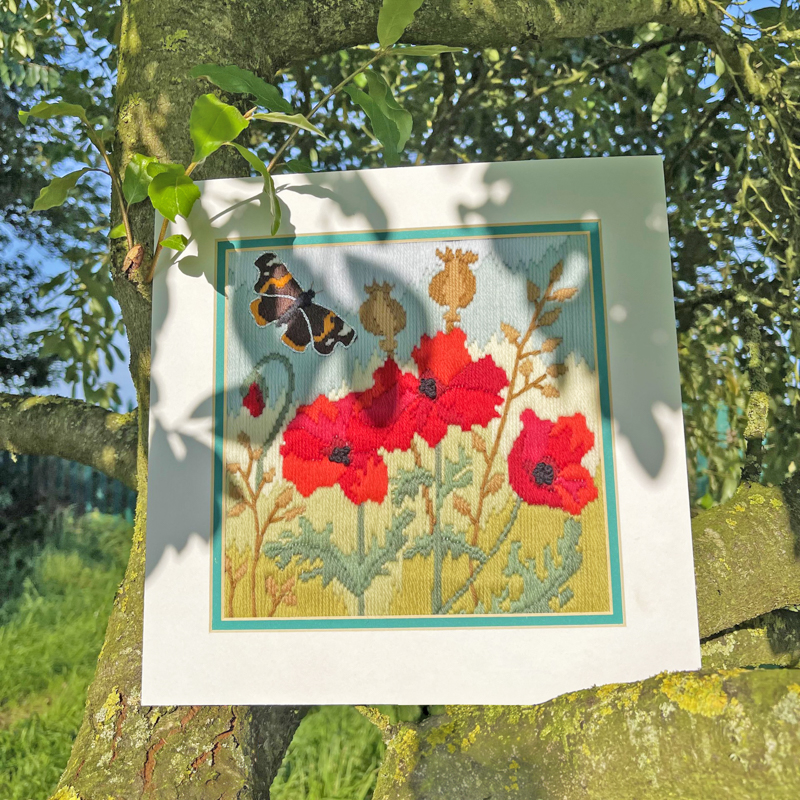 bt-lsrp_1 Platsteek pakket Rose Swalwell - Red Poppies - Bothy Threads