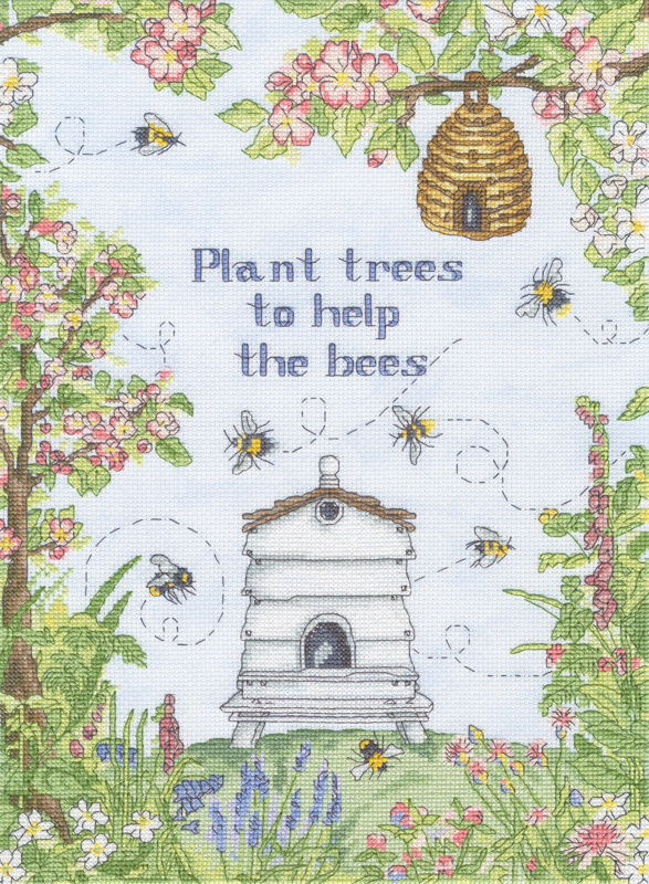 bt-xal15 Borduurpakket Amanda Loverseed - Help The Bees - Bothy Threads