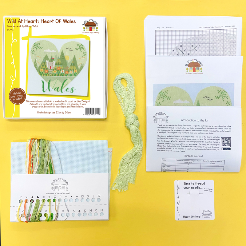 bt-xhy11_1 Borduurpakket Hilary Yafai - Heart Of Wales - Bothy Threads