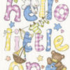 bt-xkg17 Borduurpakket Kate Garrett - Hello Little One - Bothy Threads