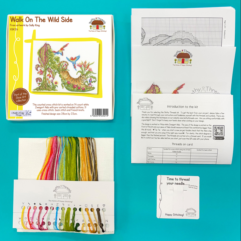 bt-xsk26_1 Borduurpakket Sally King - Walk On The Wild Side - Bothy Threads