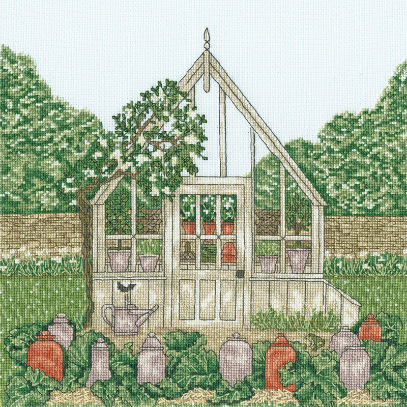 bt-xss28 Borduurpakket Sally Swannell - A Country Estate: Greenhouse - Bothy Threads