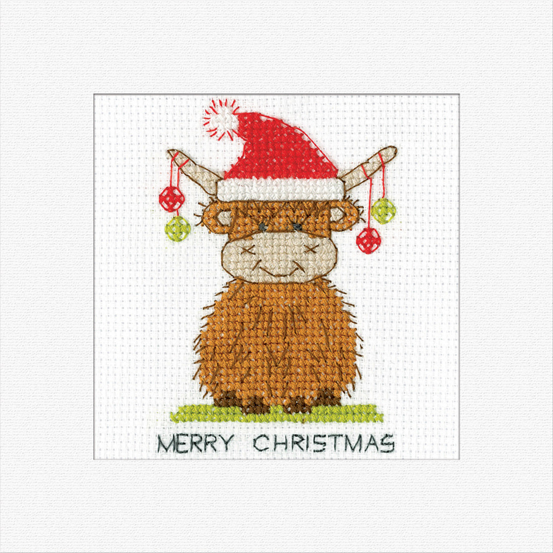 hc-1825a Borduurpakket Highland Card - Santa - Heritage Crafts