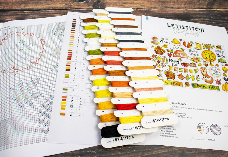 leti-l8221_1 Borduurpakket Autumn Sampler - Leti Stitch