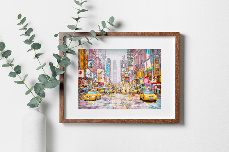 leti-l8222_1 Borduurpakket New York Times Square - Leti Stitch