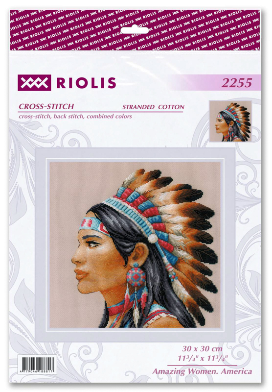 ri-2255_1 Borduurpakket Amazing Women - America - RIOLIS