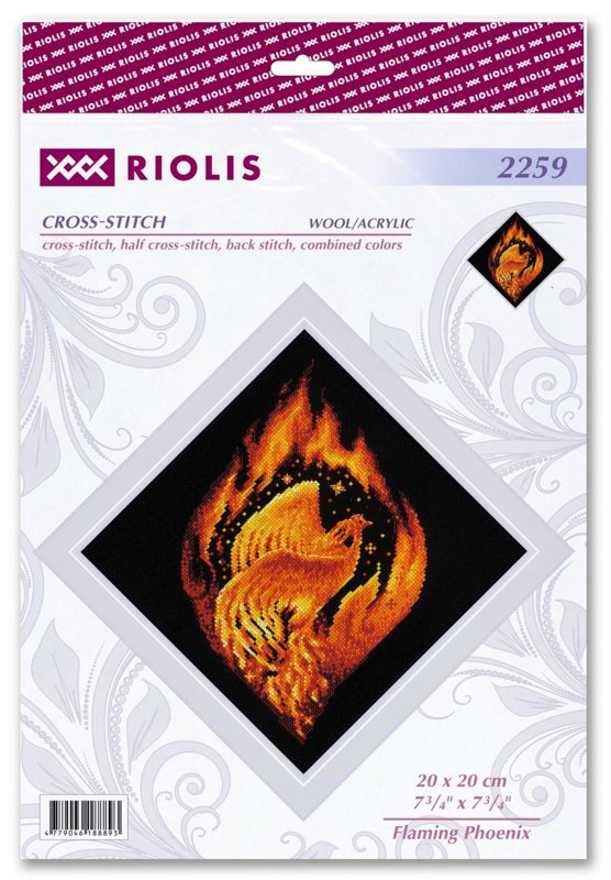ri-2259_1 Borduurpakket Flaming Phoenix - RIOLIS