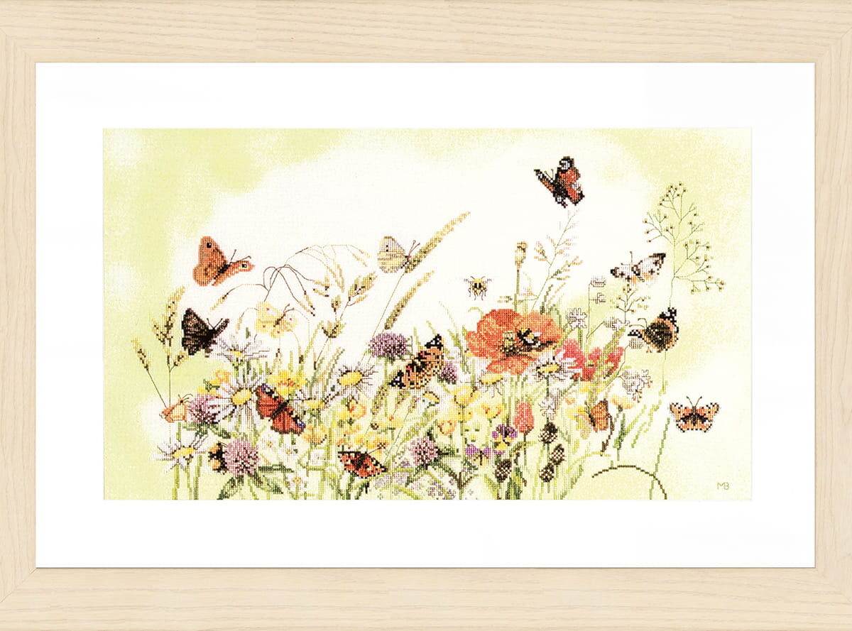 0007967 Telpakket kit Vlinders met bloemen