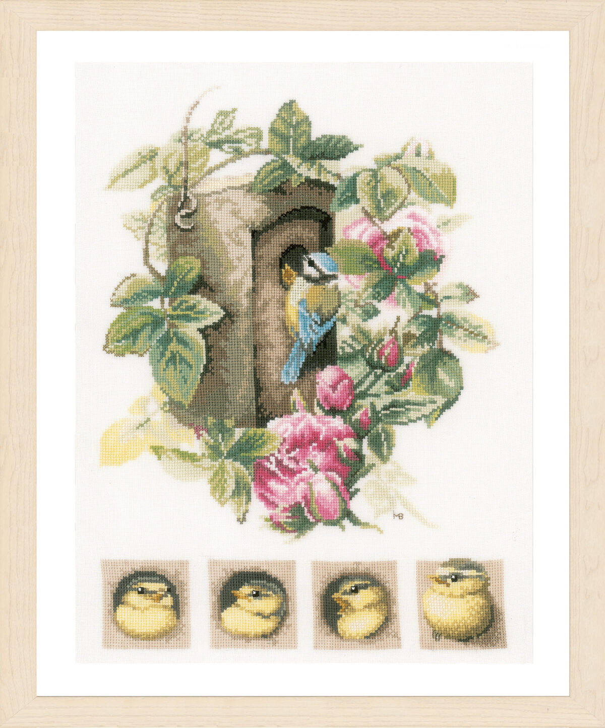 0008031 Telpakket kit Vogelhuisje met rozen