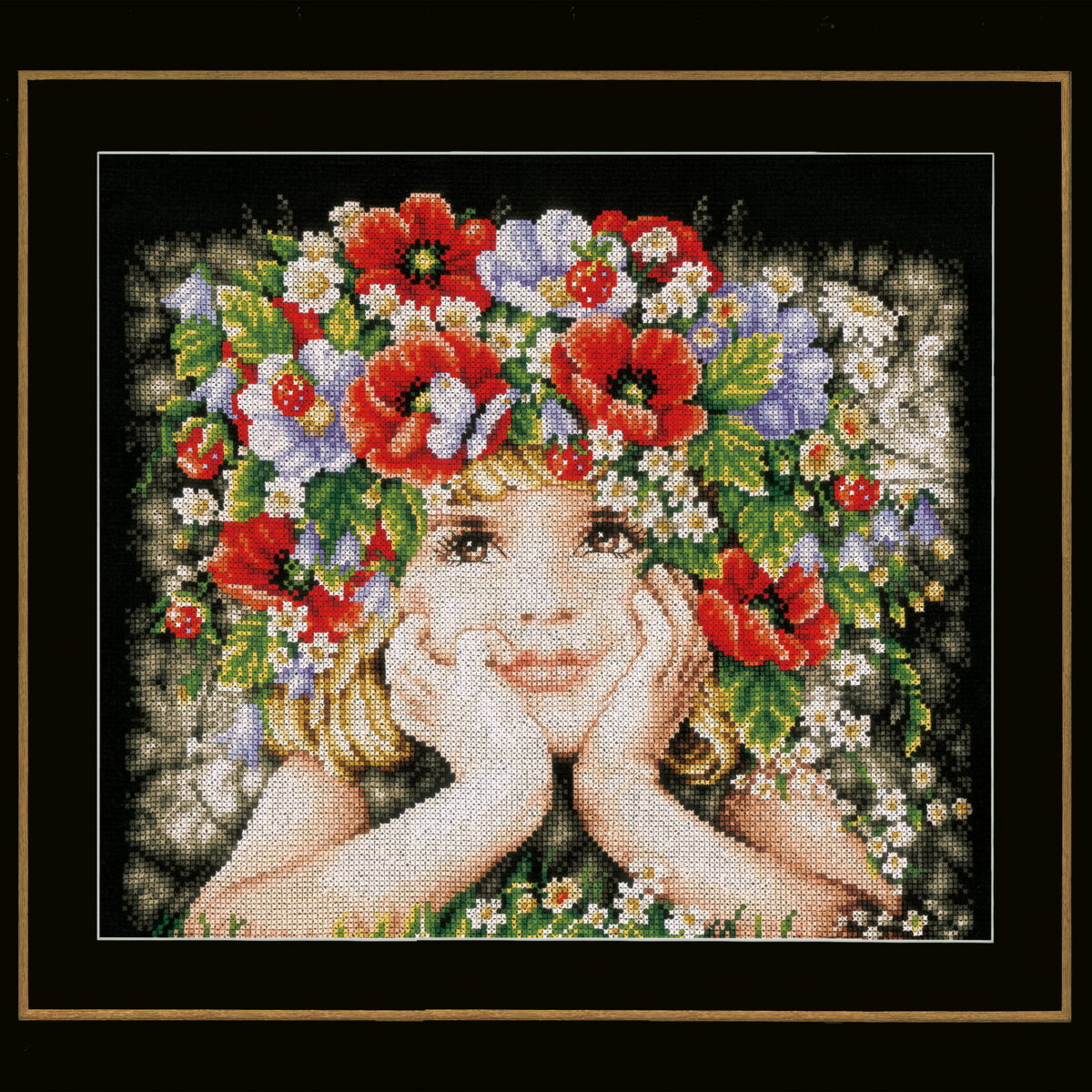 0156698 Telpakket kit Meisje met bloemen