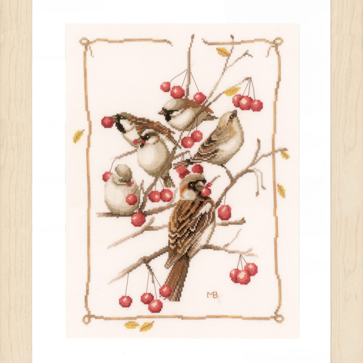 0162298 Telpakket kit Huismusjes met rode besjes