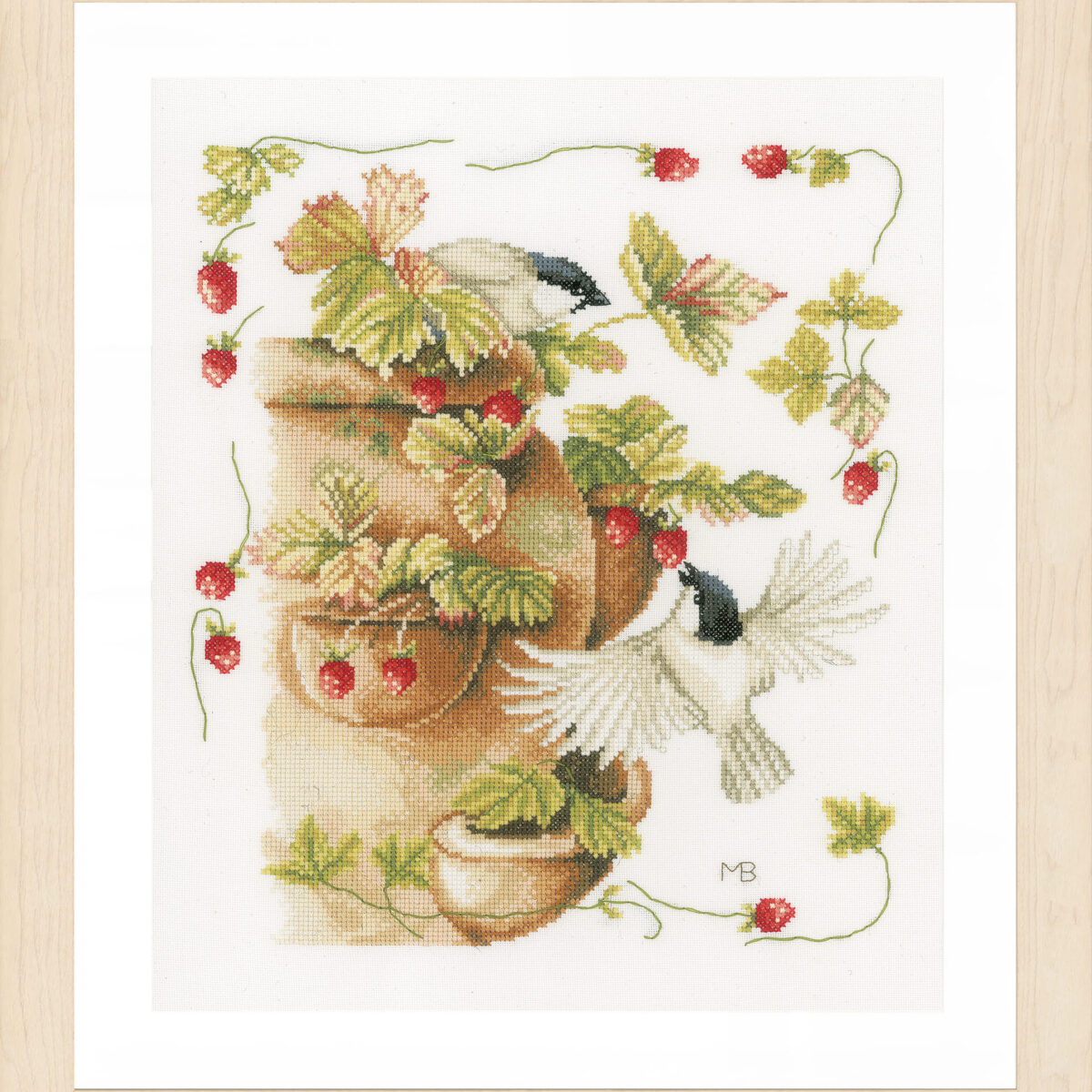 0168599 Telpakket kit Aardbeien en vogels