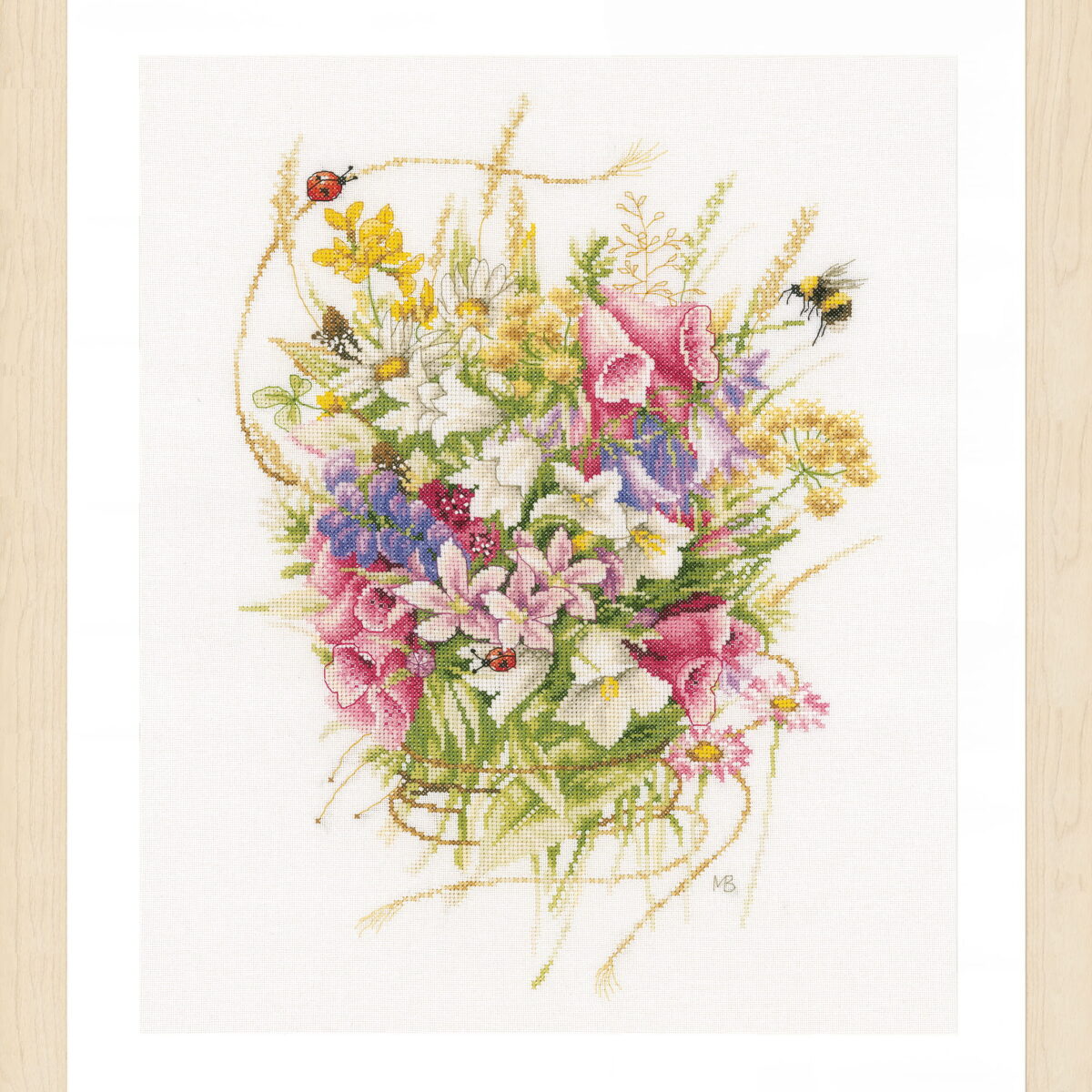 0173516 Telpakket kit Boeket zomerbloempjes