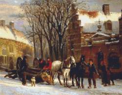 200902131216090468 Wintergezicht te Elburg, naar Cornelis Springer