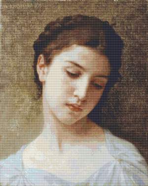 200912181837070197 Vrouwenhoofd, Head of a young girl : William Bouguereau