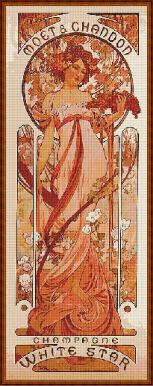 201110241156230656 Alphonse Mucha: Moët et Chandon, Champagne, White Star