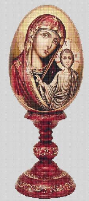 201705121528320524 Ikoon: Ei-ikoon op standaard, in PETIT-POINT