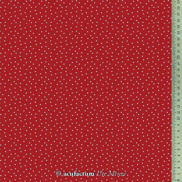 3523-500 Acufactum stoffen: Stippen rood-wit