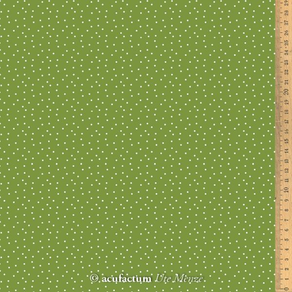 3523-807 Acufactum stoffen: Stippen groen-wit