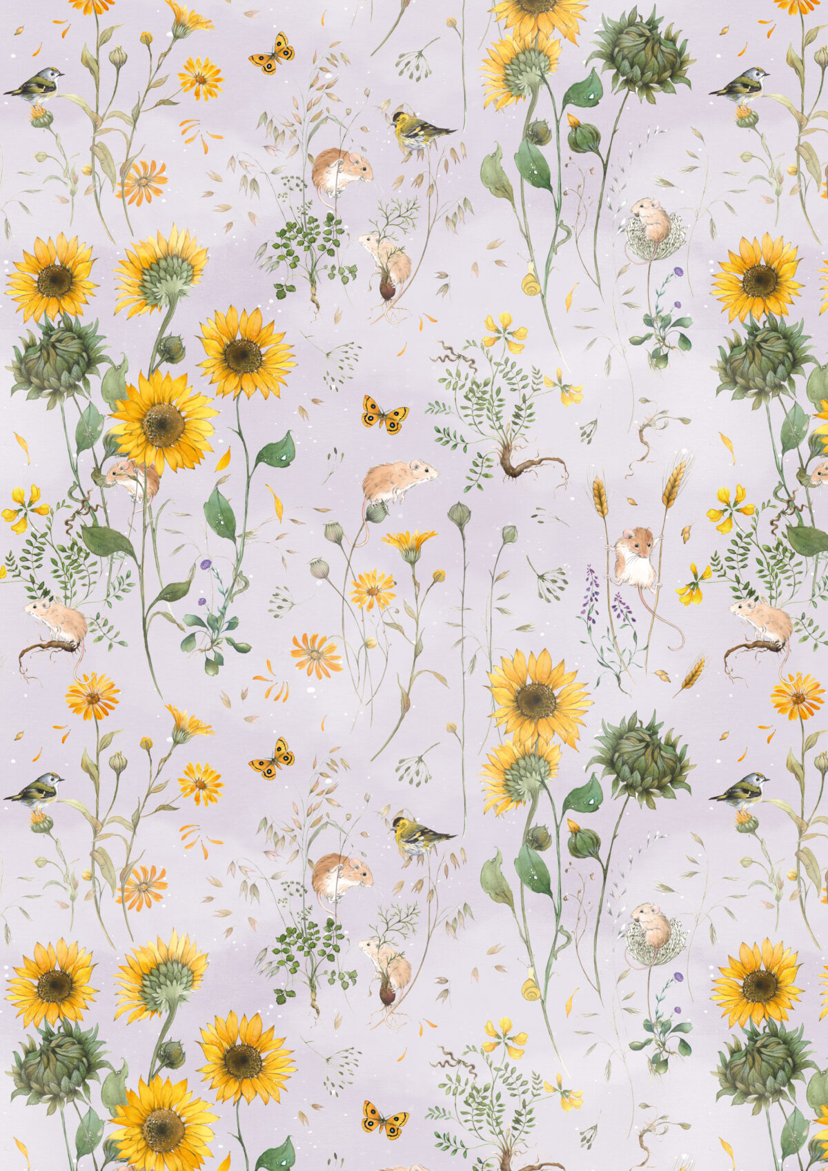 3523-842 Acufactum stoffen: Zonnebloemenveld