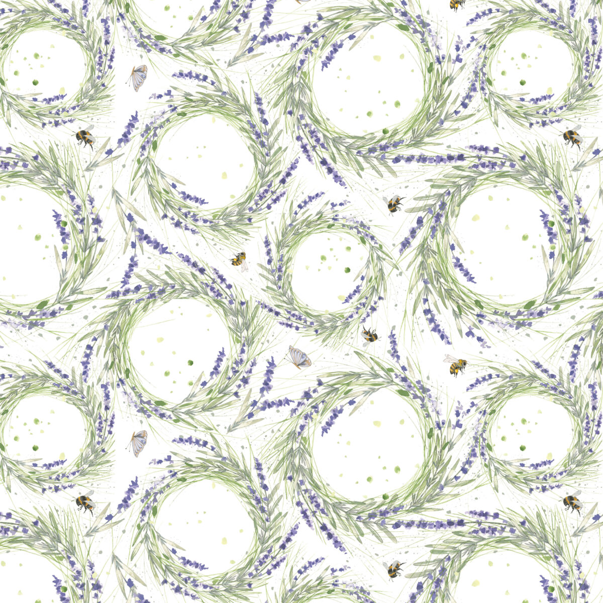 3523-919 Lavendelkränze Acufactum stoffen: Lavendelkransjes