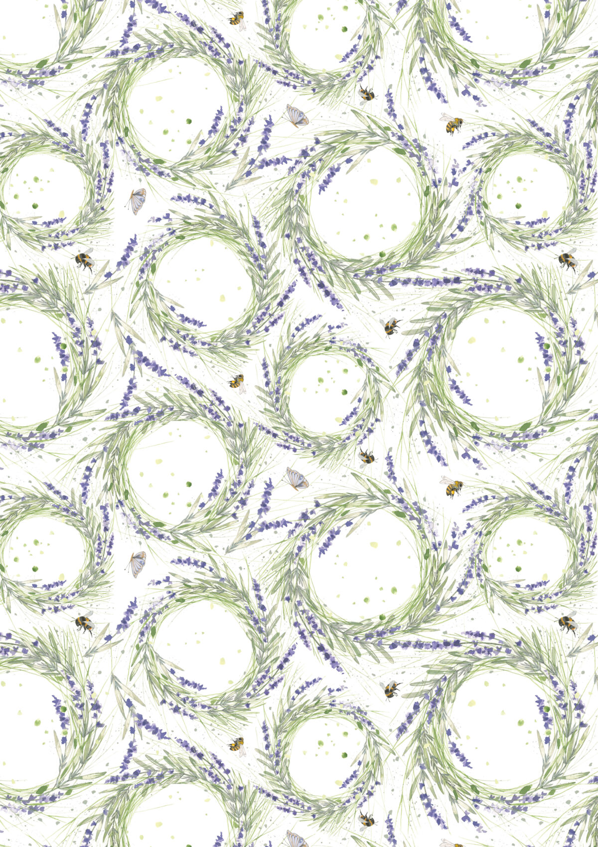 3523-919 Lavendelkränze Acufactum stoffen: Lavendelkransjes