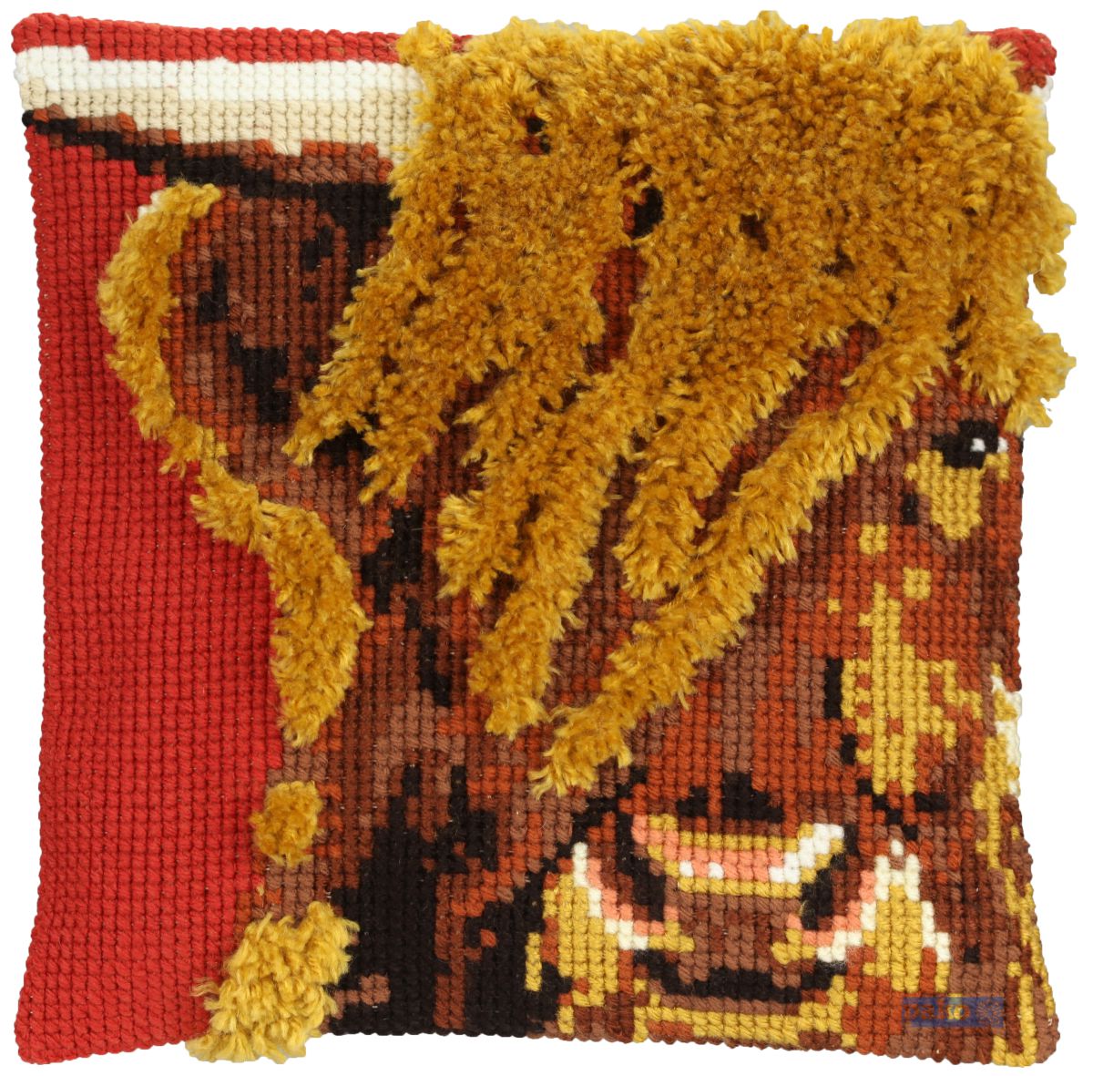 12008-1 Kussen hooglander kruissteek/knoop