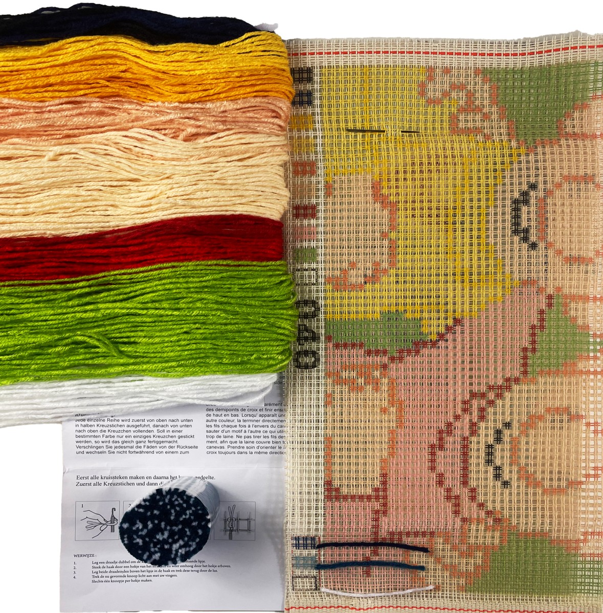 12040-3 Kussen Buurman & Buurman kruissteek/knoop