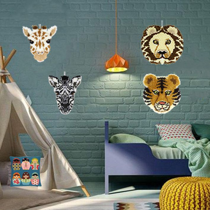 14701-4 DIY Giraffekop hanger knooppakket
